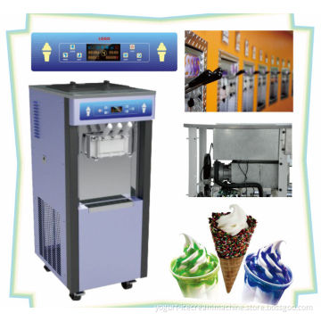 Single Phase Soft Serve Yogurt  Machine With Cone Counting Display, 36 Liters Per Hour Frozen Ice Cream Machines